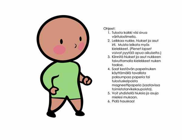 Paperinukkeja (poika, malli 2) Paperinukkeja (poika, malli 2)