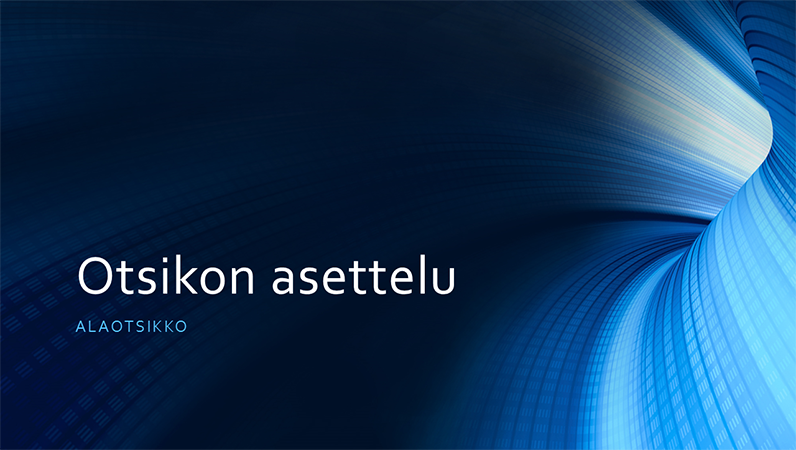 Business- ja digihenkinen sininen tunneli -esitys (laajakuva) Business- ja digihenkinen sininen tunneli -esitys (laajakuva)