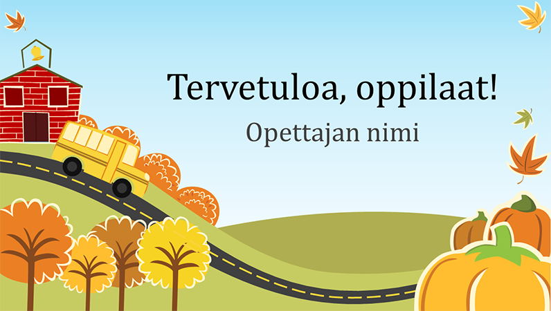 Takaisin kouluun -esitys alaluokkia varten (laajakuva) Takaisin kouluun -esitys alaluokkia varten (laajakuva)