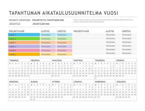 Tapahtumien suunnittelu