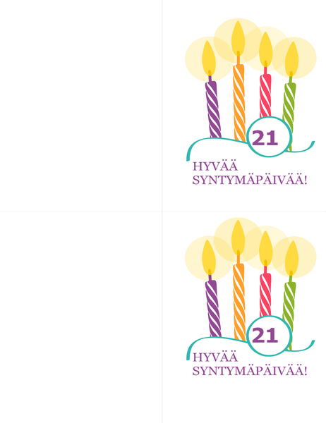 Syntymäpäiväkortit (2 yhdellä sivulla, Avery 8315) Syntymäpäiväkortit (2 yhdellä sivulla, Avery 8315)