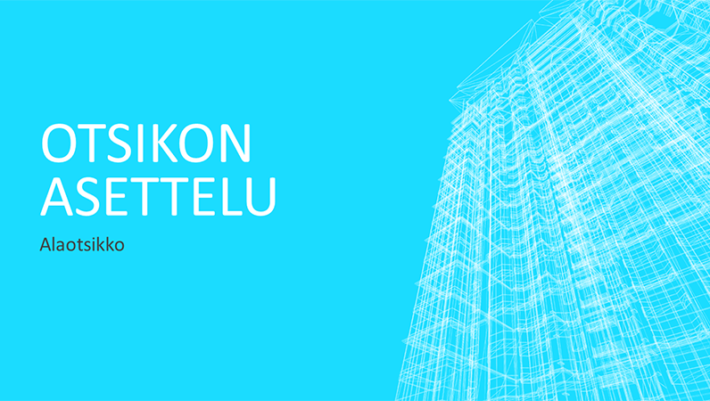 Yrityskäyttöön tarkoitetun lankamallirakennuksen esitys (laajakuva) Yrityskäyttöön tarkoitetun lankamallirakennuksen esitys (laajakuva)