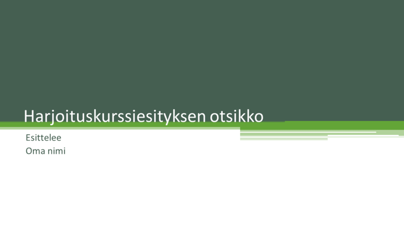 Harjoituskurssiesitys