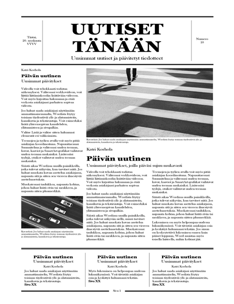 Perinteinen sanomalehti Perinteinen sanomalehti