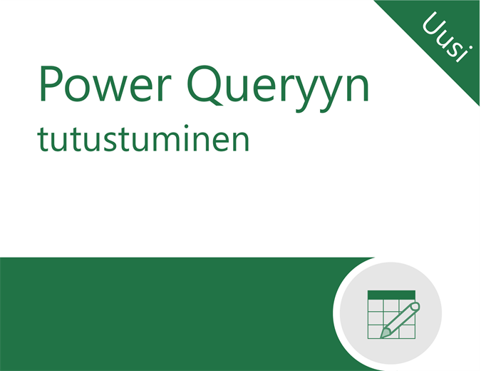 Power Queryn opetusohjelma Power Queryn opetusohjelma