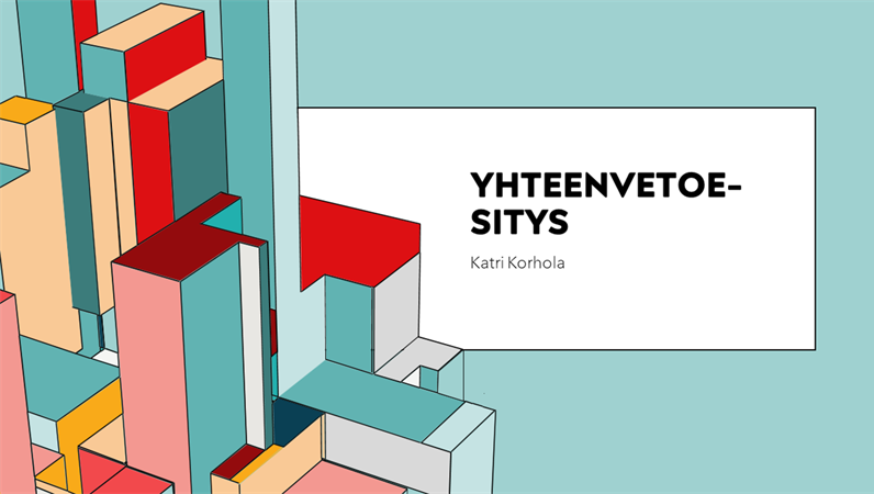 Arkkitehtuurin yhteenvetoesitys Arkkitehtuurin yhteenvetoesitys