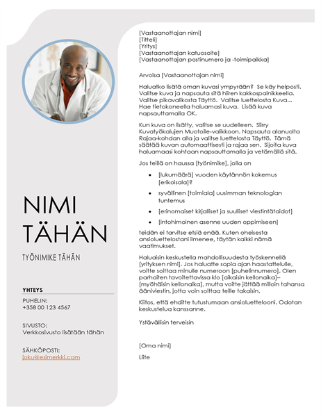 Siniharmaa saatekirje Siniharmaa saatekirje