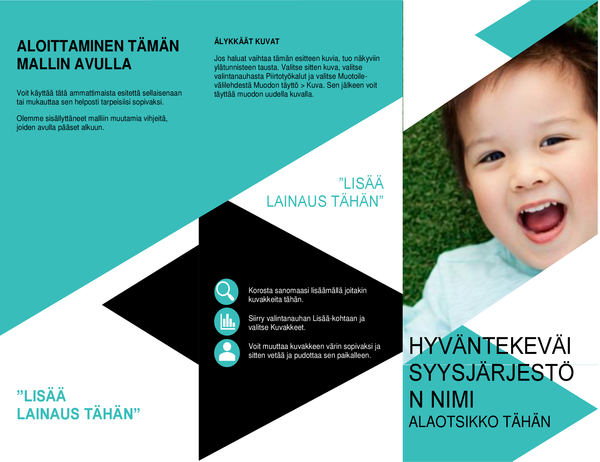 Voittoa tavoittelemattoman organisaation esite Voittoa tavoittelemattoman organisaation esite