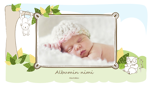 Álbum de fotos de bebés (bocetos con animales, pantalla panorámica) Álbum de fotos de bebés (bocetos con animales, pantalla panorámica)