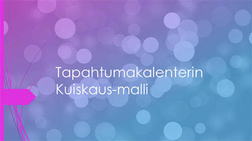 Tapahtumakalenterin Kuiskaus-malli Tapahtumakalenterin Kuiskaus-malli
