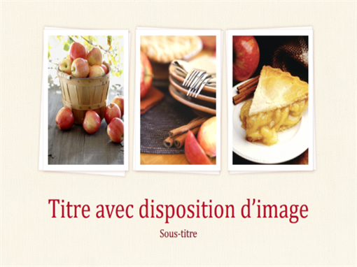 Alimentation - Préparation de la présentation (grand écran) Alimentation - Préparation de la présentation (grand écran)