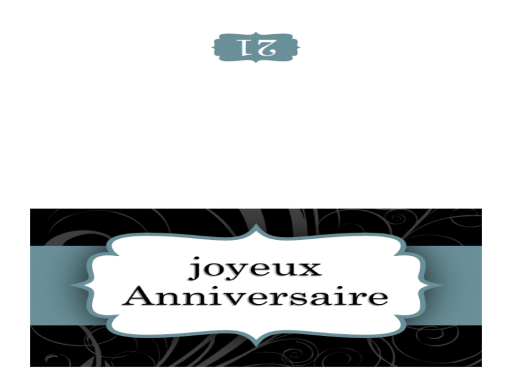 Carte d’anniversaire (conception « Ruban bleu », mi-pliée) Carte d’anniversaire (conception « Ruban bleu », mi-pliée)