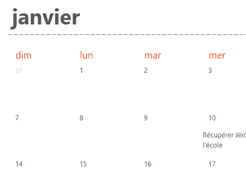 Onglets de calendrier intemporel (blanc) Onglets de calendrier intemporel (blanc)
