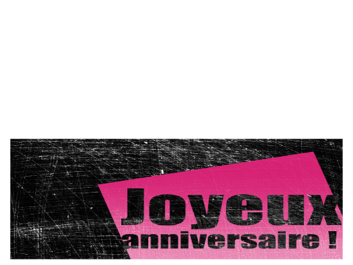 Carte d’anniversaire avec arrière-plan rayé (rose, noir, deux volets)