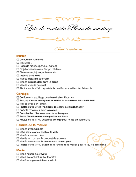 Wedding photo checklist Wedding photo checklist