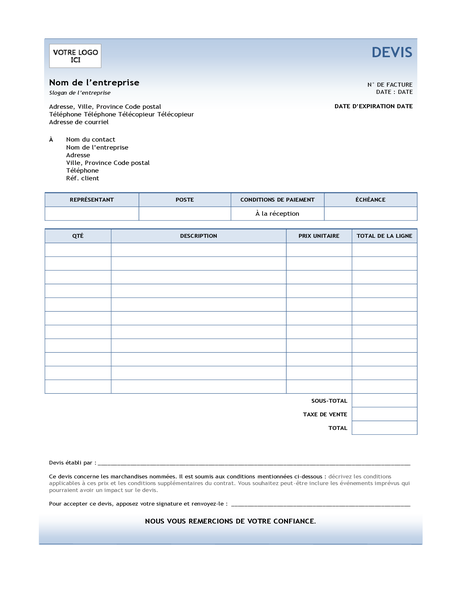 Service quote (Blue Gradient design) Service quote (Blue Gradient design)
