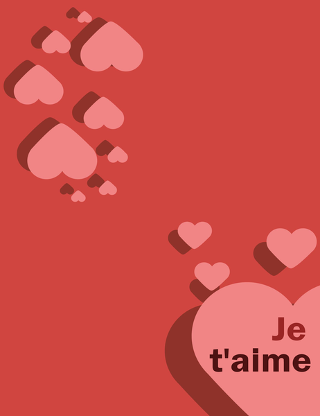 Carte Je t’aime (pliable en quatre) Carte Je t’aime (pliable en quatre)