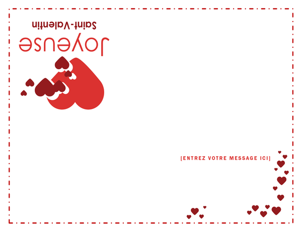 Carte de Saint-Valentin (pliable en quatre) Carte de Saint-Valentin (pliable en quatre)