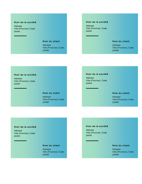 Shipping labels (Green Gradient design, 6 per page, works with Avery 5164) Shipping labels (Green Gradient design, 6 per page, works with Avery 5164)