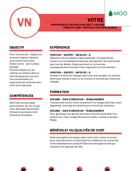 Polished resume, designed by MOO Polished resume, designed by MOO