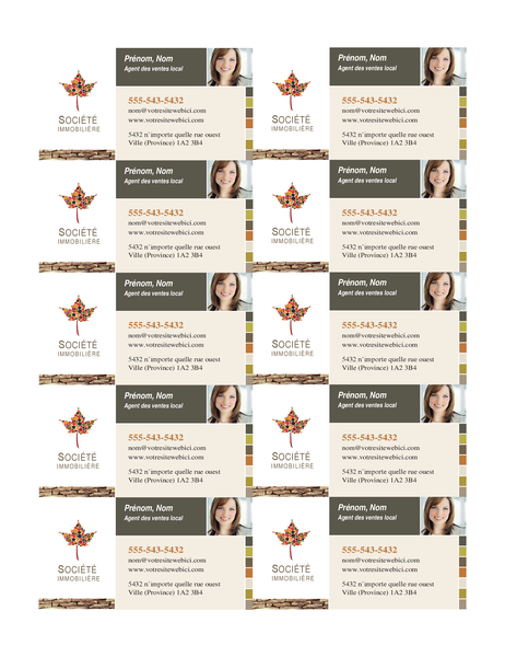 Real estate business card (10 per page) Real estate business card (10 per page)