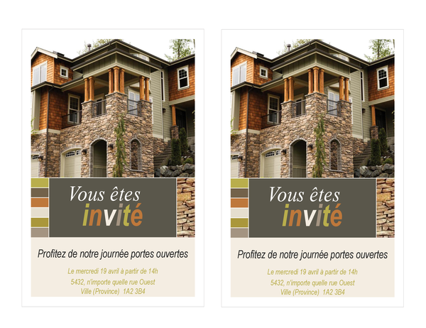 Real estate open house invitation (2 per page) Real estate open house invitation (2 per page)