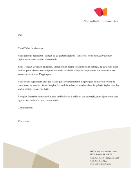 En-tête entreprise financière En-tête entreprise financière