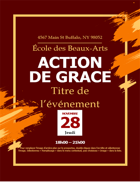 Invitation pour l'Action de grâces Invitation pour l'Action de grâces