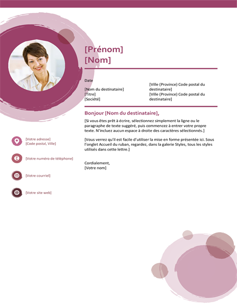 Lettre de motivation Suite rose Lettre de motivation Suite rose