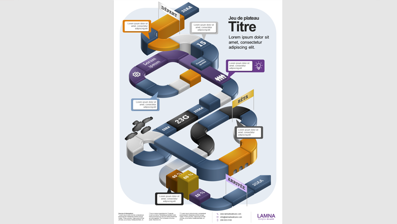 Affiche d’infographie Plateau de jeu Affiche d’infographie Plateau de jeu