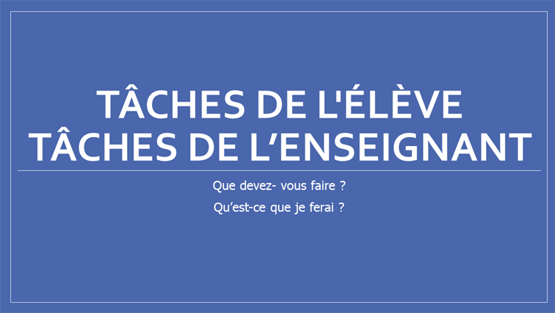 Règlement élève / enseignant Règlement élève / enseignant