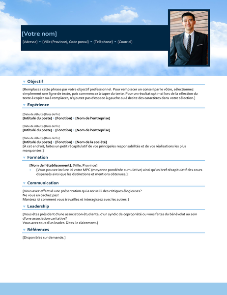 Blue sky resume Blue sky resume