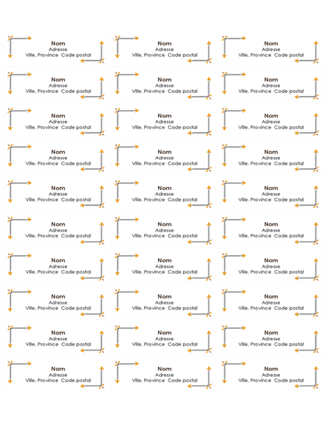 Étiquettes élégantes (30 par page) Étiquettes élégantes (30 par page)