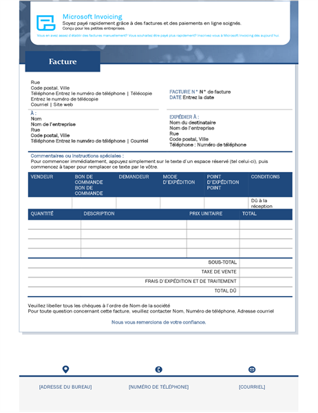 Invoice with Microsoft Invoicing Invoice with Microsoft Invoicing