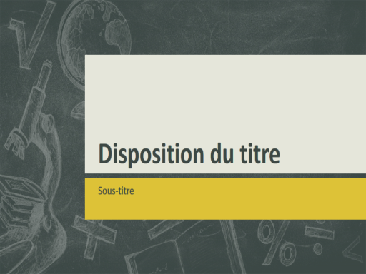 Présentation de sujets éducatifs, conception « tableau noir » (grand écran)