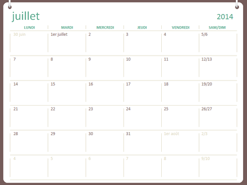 Calendrier scolaire 2014-2015 (juillet-juin) Calendrier scolaire 2014-2015 (juillet-juin)