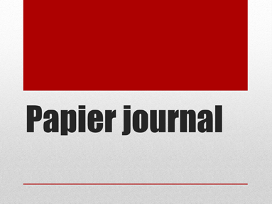 Papier journal Papier journal