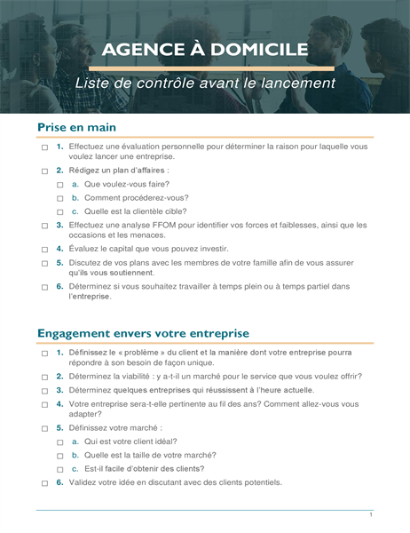 Liste de contrôle pour lancer sa petite entreprise Liste de contrôle pour lancer sa petite entreprise