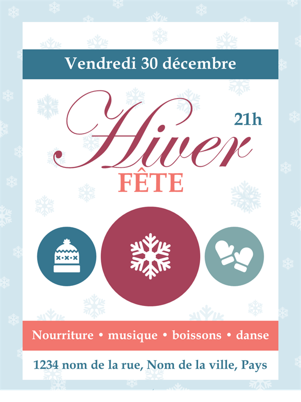 Décorations imprimables pour soirée sur le thème de l’hiver Décorations imprimables pour soirée sur le thème de l’hiver