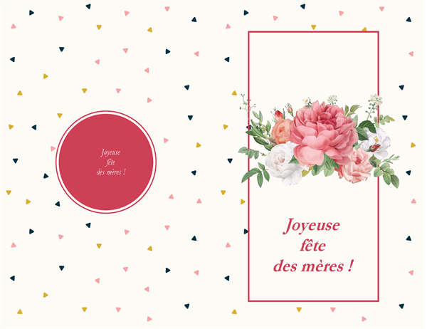 Carte de fête des mères, roses rétro Carte de fête des mères, roses rétro