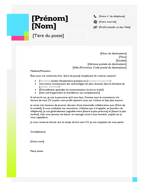 Lettre de motivation Pense-bête Lettre de motivation Pense-bête