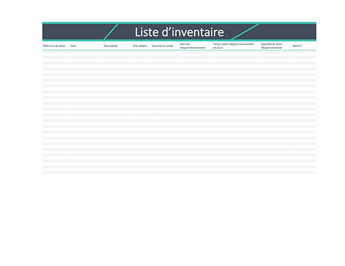 Inventaire Inventaire