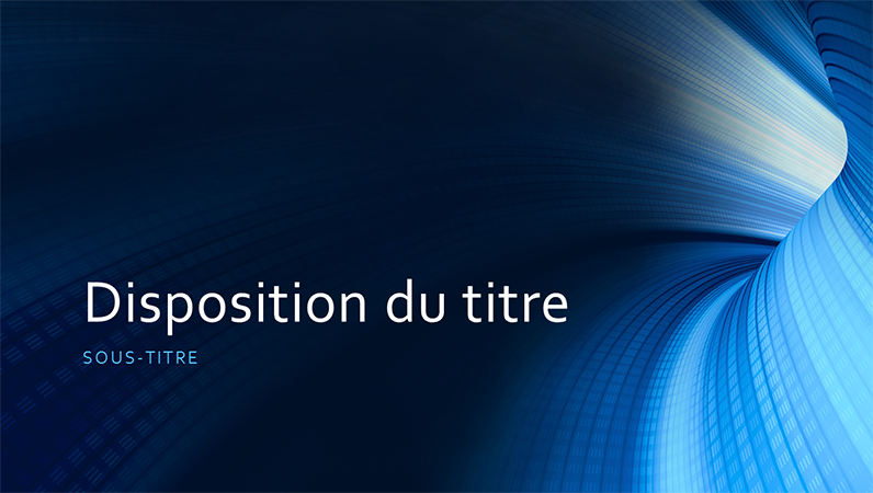 Présentation tunnel bleu numérique pour les professionnels (grand écran) Présentation tunnel bleu numérique pour les professionnels (grand écran)