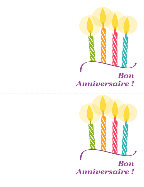 Cartes d’anniversaire (2 par page) Cartes d’anniversaire (2 par page)
