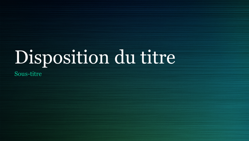 Présentation Métal brossé vert (grand écran)