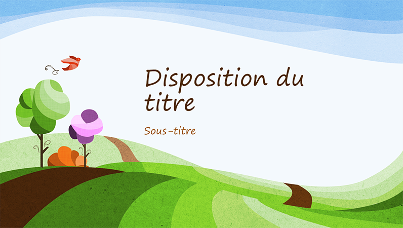 Présentation Nature, modèle paysage illustré (grand écran) Présentation Nature, modèle paysage illustré (grand écran)