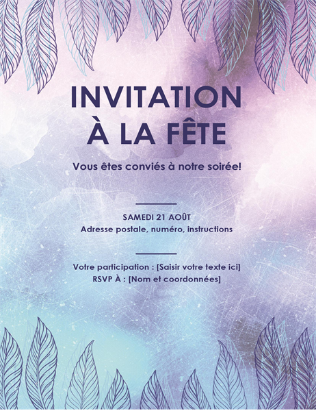 Prospectus d invitation une f te Prospectus d invitation une f te
