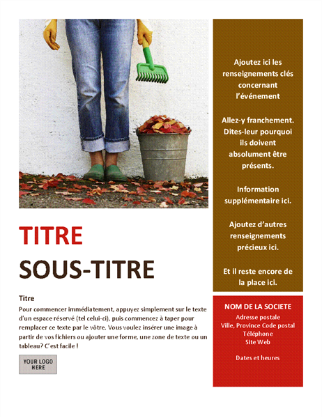 Prospectus d’événement saisonnier (automne) Prospectus d’événement saisonnier (automne)