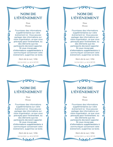 Invitations à un événement (4 par page)