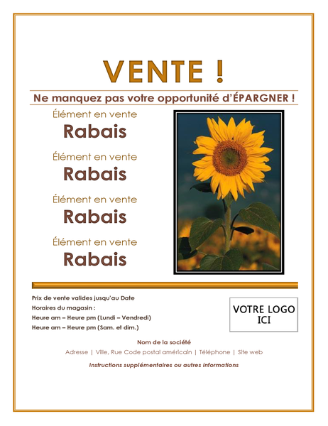 Prospectus de vente au détail